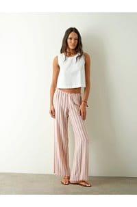 joseph pant in dusty pink stripe