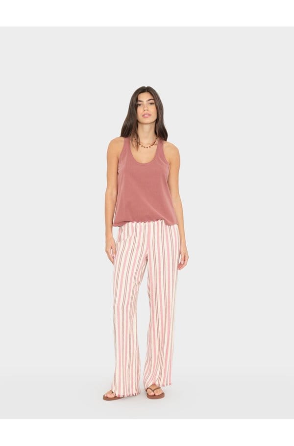 joseph pant in dusty pink stripe