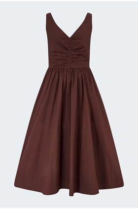 Patrice Dress in Adobe Brown