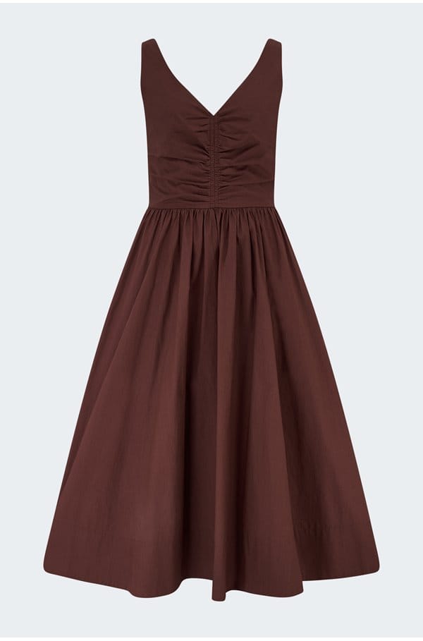 patrice dress in adobe brown