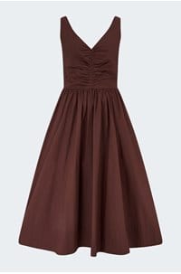 patrice dress in adobe brown