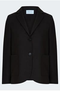 stand up collar blazer in dark brown