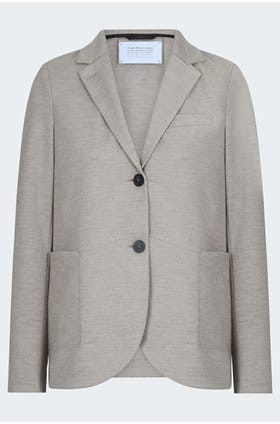 Stand Up Collar Blazer in Dove