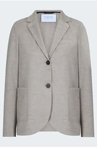 stand up collar blazer in dove