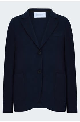 Stand Up Collar Blazer in Navy