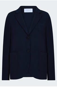 stand up collar blazer in navy