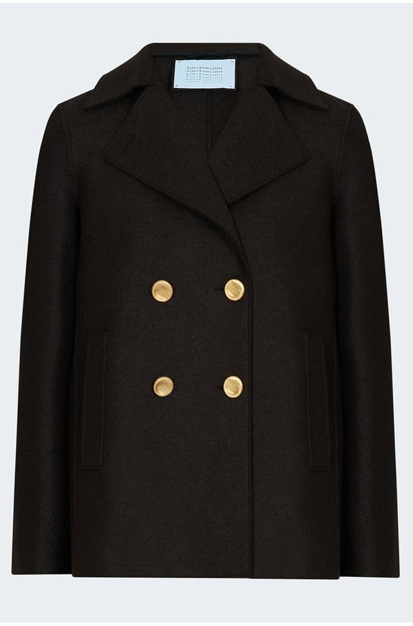 peacoat in dark brown