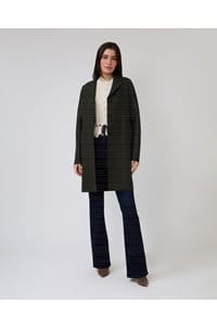 boxy coat in dark khaki