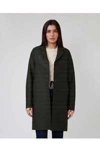 boxy coat in dark khaki