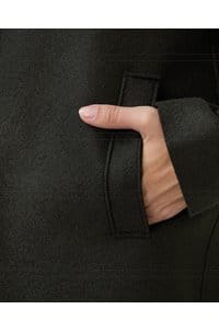 boxy coat in dark khaki