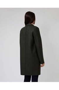 boxy coat in dark khaki
