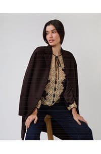 boxy coat in bordeaux