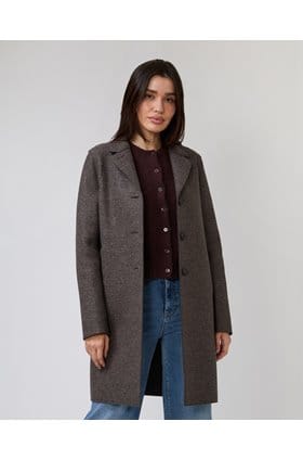 Boxy Coat in Brown Grey