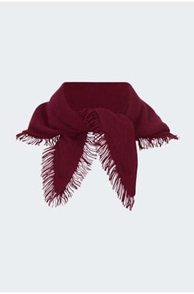 Triangle Distressed Scarf in Burgundy