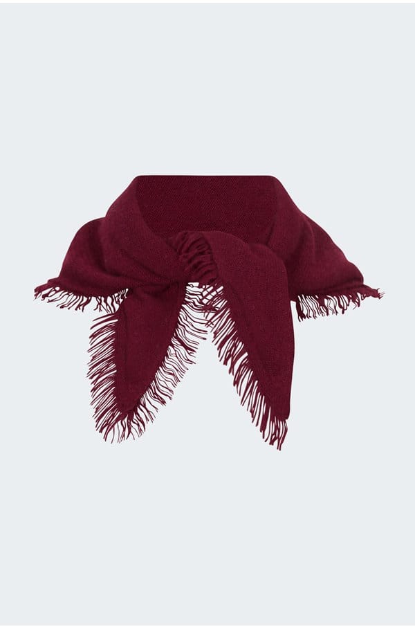 j1234 triangle scarf burgundy