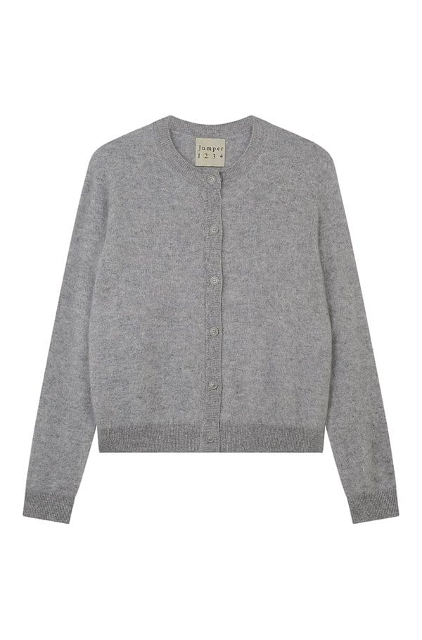 j1234 brushed cardi grey pearl