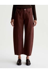 hattie crop barrel leg in chestnut