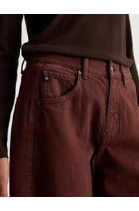 hattie crop barrel leg in chestnut