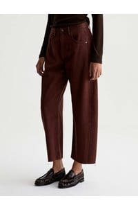 hattie crop barrel leg in chestnut