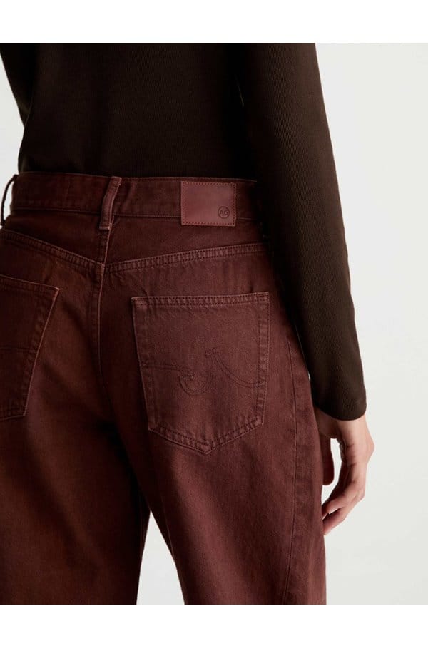hattie crop barrel leg in chestnut