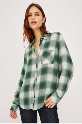 Hunter Shirt in Olive Ivory
