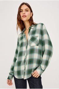 hunter shirt in olive ivory