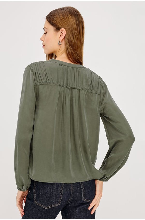 cadence top in washed olive