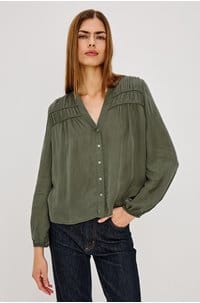 cadence top in washed olive