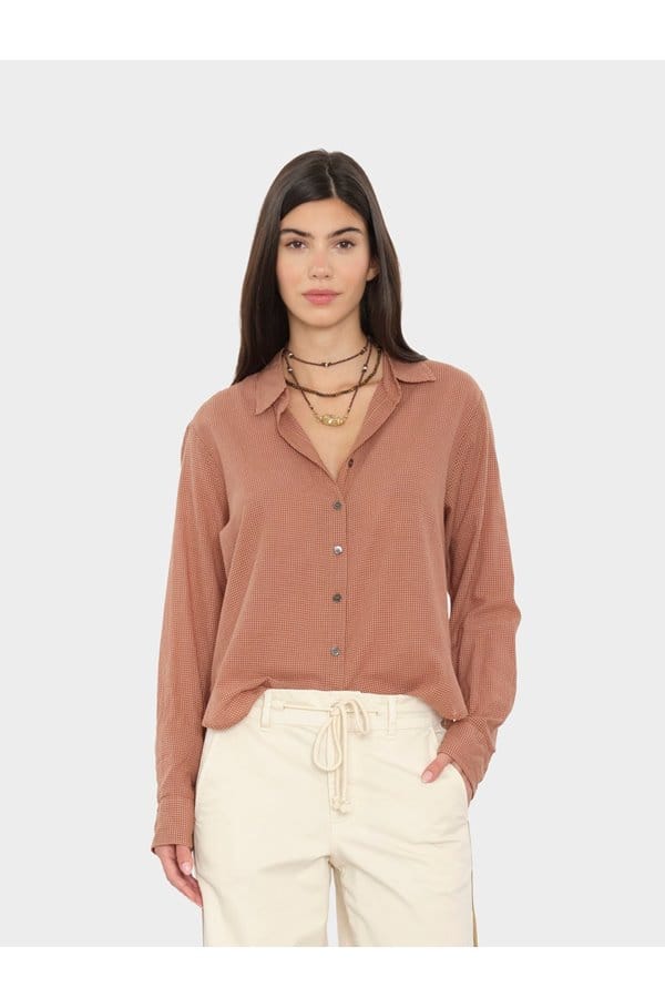 bowie shirt in ginger brown