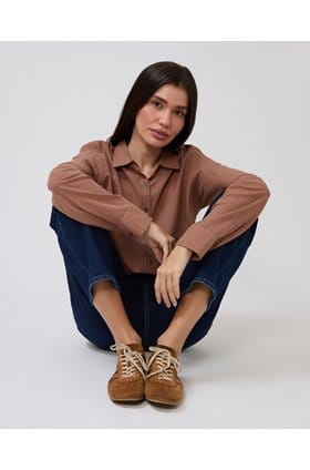 Bowie Shirt in Ginger Brown