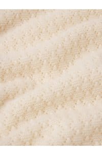 gathered honeycomb sweater in cream