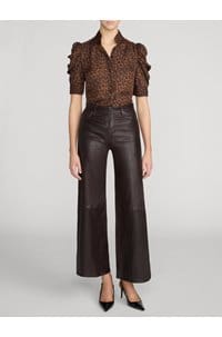 gillian top in light leopard multi