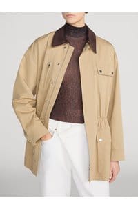 twill safari jacket in khaki