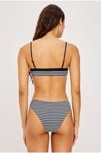 corfu top in black and white gingham