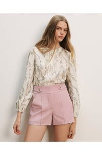 emiko blouse in dove multi