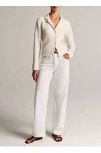 double faced cardi in off white
