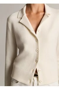 double faced cardi in off white