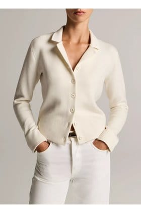 Double Faced Cardi in Off White