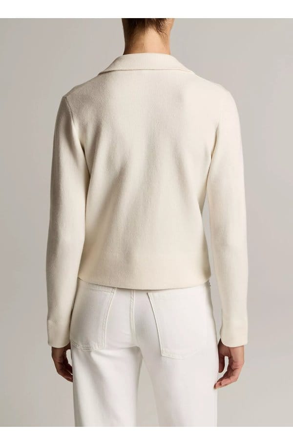 double faced cardi in off white
