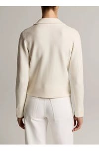 double faced cardi in off white