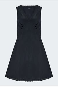 bex dress in black linen