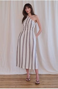 selani dress in sequoia stripe