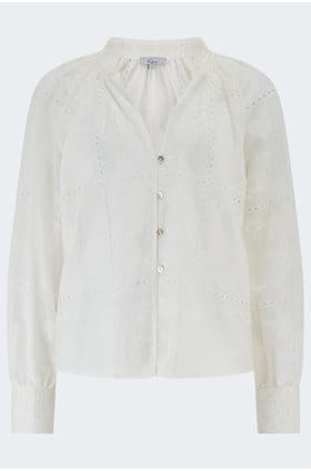 Francine Blouse in Ivory Hankerchief