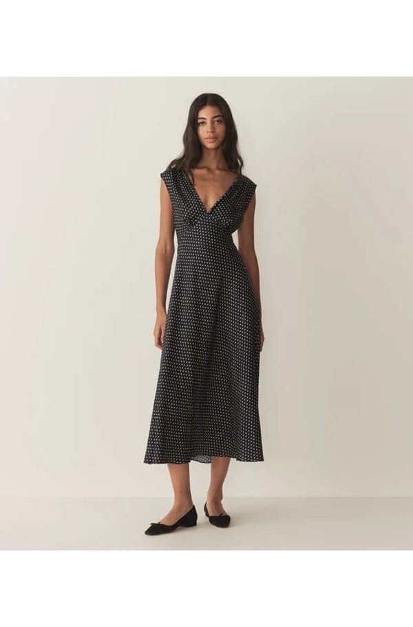 tahlia dress in hepburn dot
