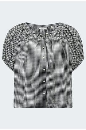 June Top in Noir Gingham