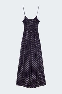 safia dress in blue cadiz foulard