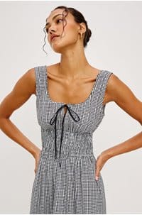 jodie dress in black gingham