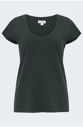 Katie Scoop Neck Tee in Cirrus