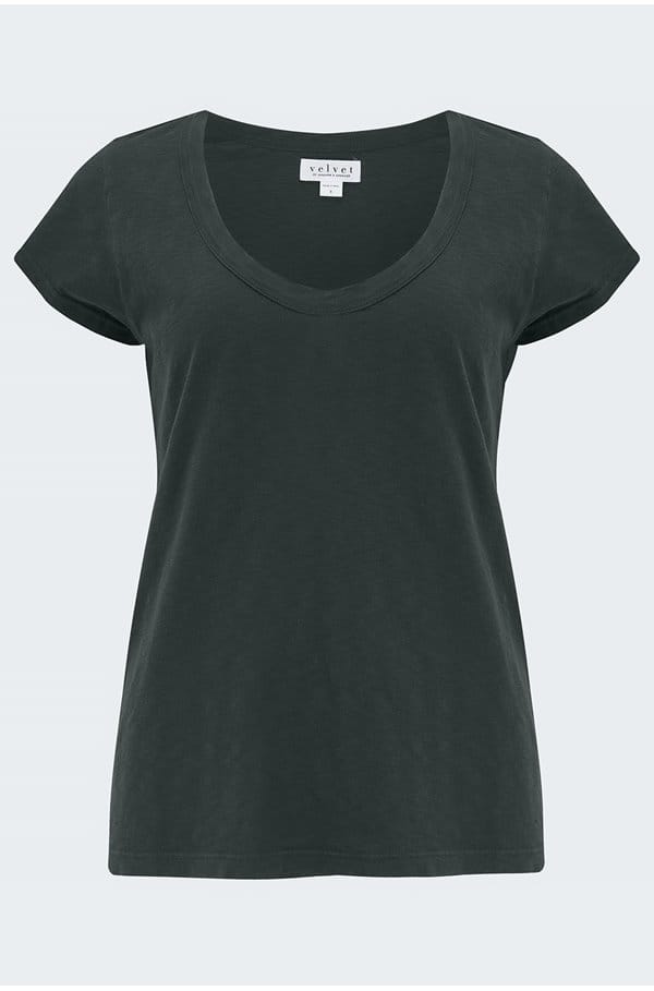 katie scoop neck tee in cirrus