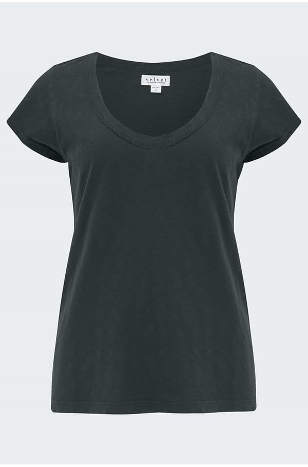 katie scoop neck tee in cirrus